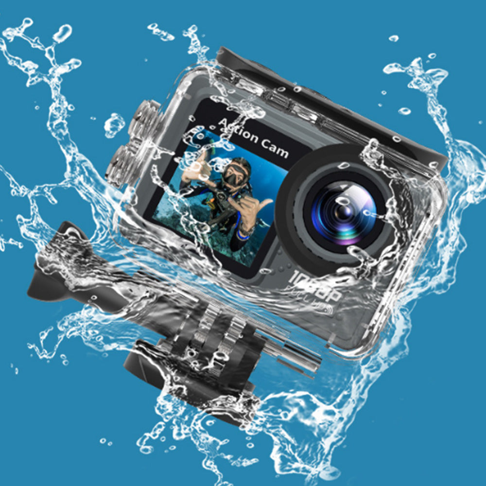 Water-Resistant Sports Underwater Camera HD 1080P Recorder Camcorder with 32G TF Card
