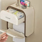 Wall Mount Toilet Paper Holder with Shelf 2-in-1 Tissue Dispenser for Bathroom