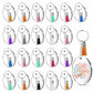 120 Piece Clear Acrylic Blank Keychain Pendant DIY Craft Set