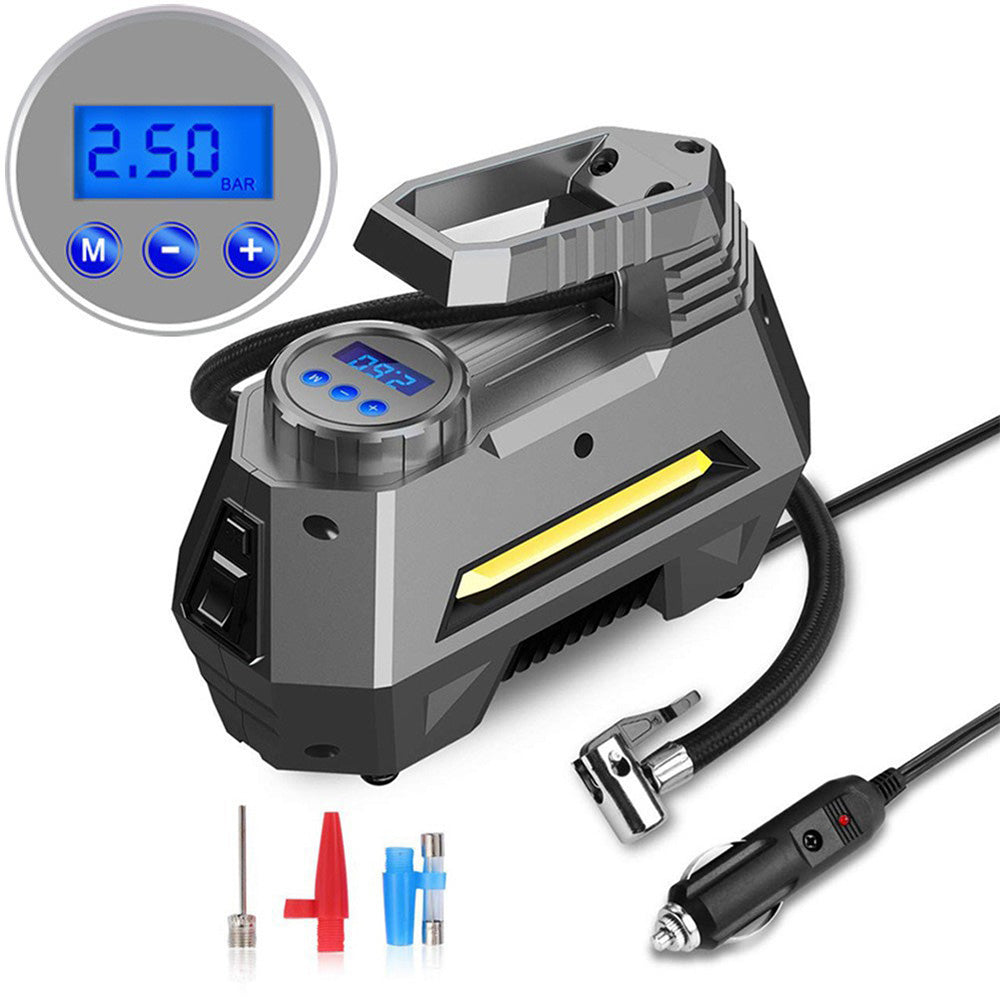 Air Compressor Tire Inflator 12V DC Digital Tire Pump Auto Pump with Digital Pressure Gauge Flashlight