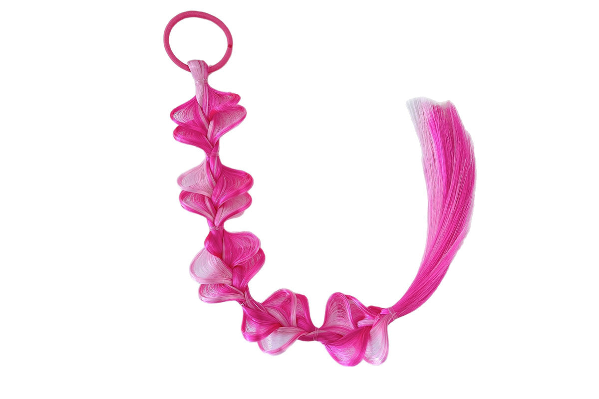 6pcs Girls Braided Hair Extensions Cute Ponytail Accessories for Daily Wear
