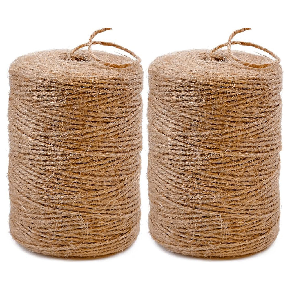 Natural Jute Twine String for Crafting Gardening Gift Wrapping Macrame DIY Home Decor