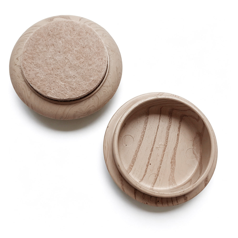 8 Piece Plastic Furniture Leg Cups with Felt Pads for Tables and Chairs