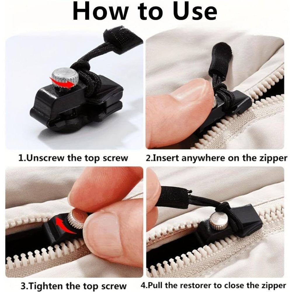 45Pcs Universal Zipper Repair Kit Detachable Slider Replacement Quick Fix Zip Puller
