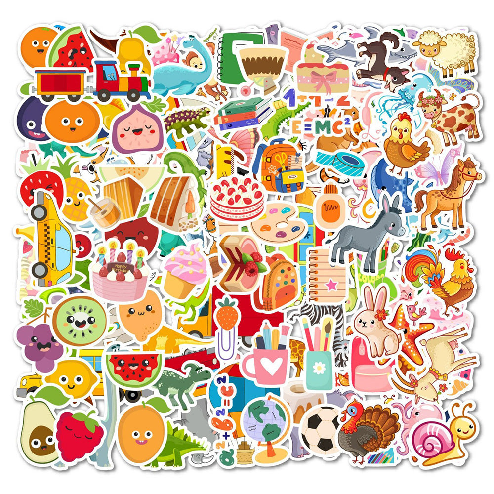 24 Sheets Cute Stickers for DIY School Supplies Luggage Bike