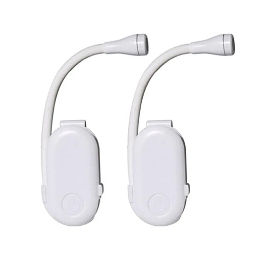 2Pcs LED Rechargeable Reading Light Mini Clip Book Light