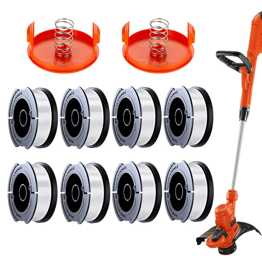 10 Piece Trimmer Spool Set Compatible with BLACK DECKER Series