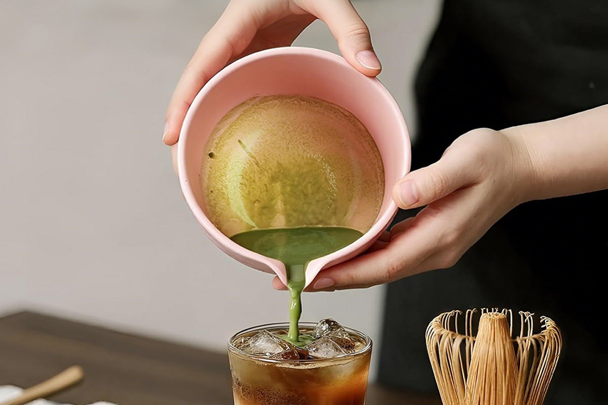 8PCS Matcha Whisk Set Spring Cherry Blossoms Matcha Bowl With Spout