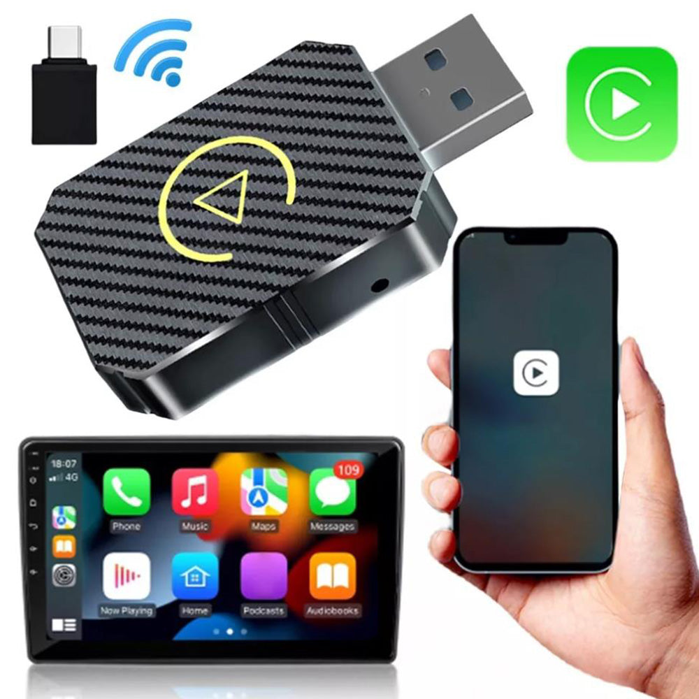 Wireless Android Auto Apple Carplay Adapter USB Car Dongle Connect Box