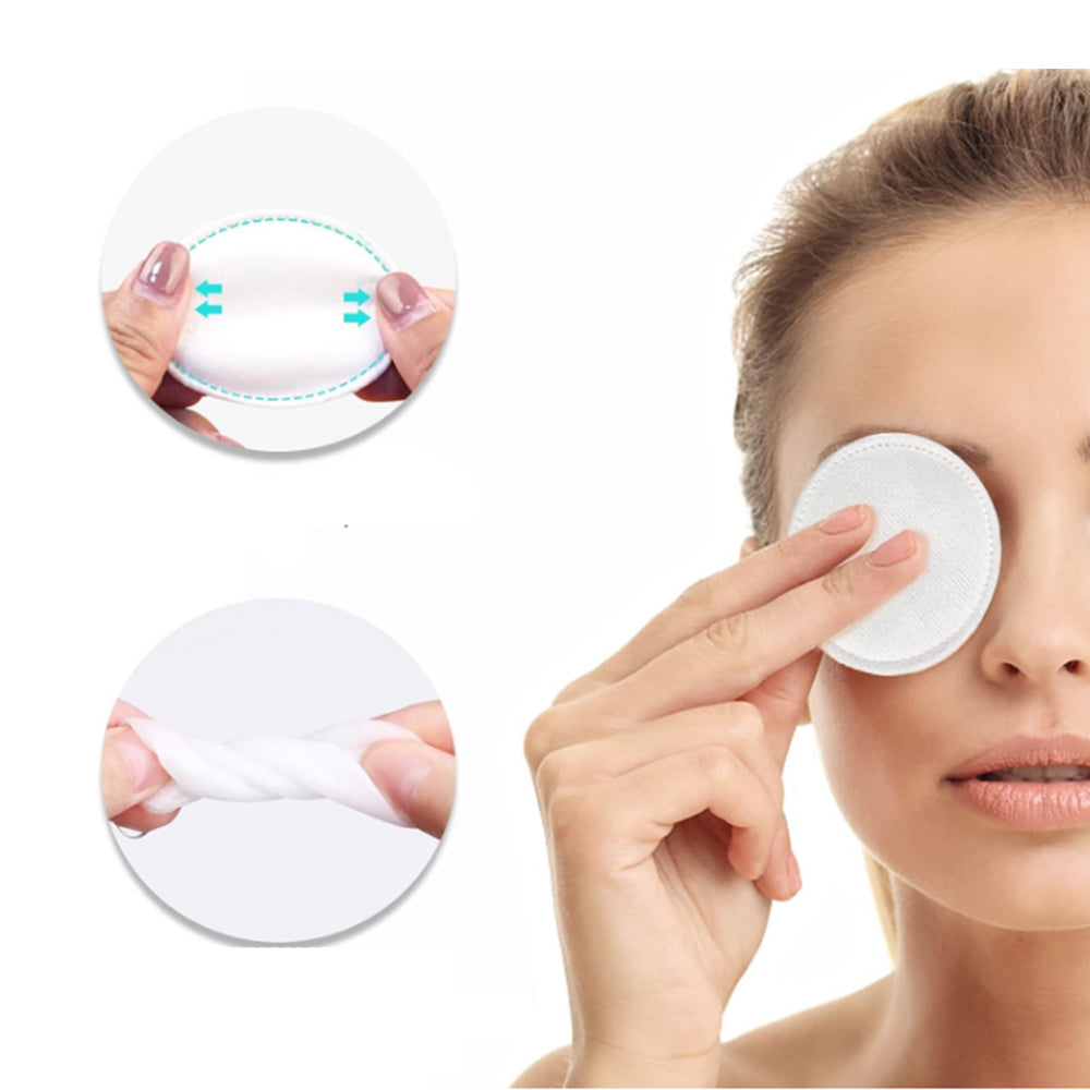 300Pcs Cotton Rounds Makeup Remover Pads