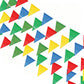 Colorful Triangle Pennant Banner Flags Set for Weddings Ceremonies Parties and Festivals