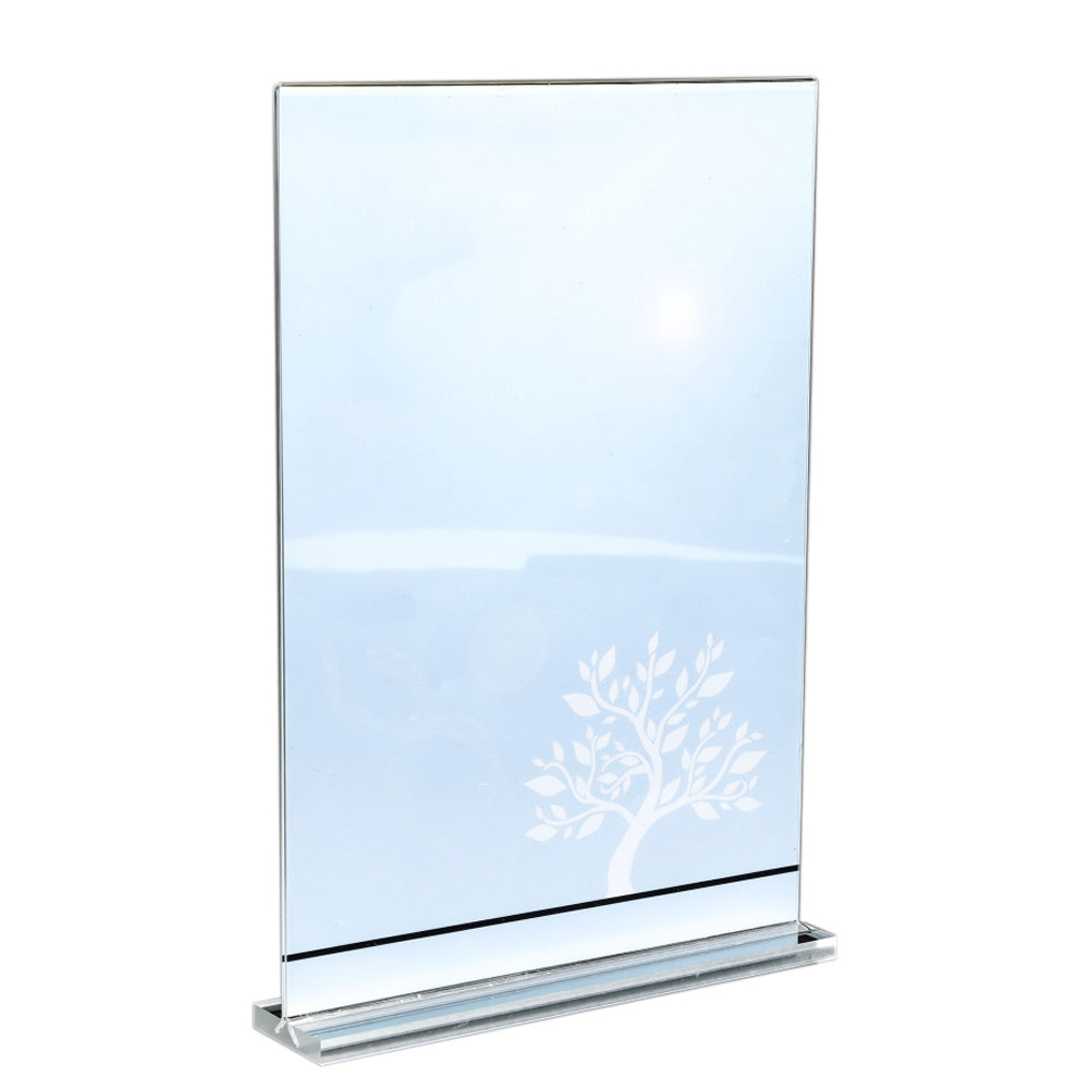 3 Pcs Acrylic Sign Holder Clear Menu Stand Vertical Flyer Display for Restaurants