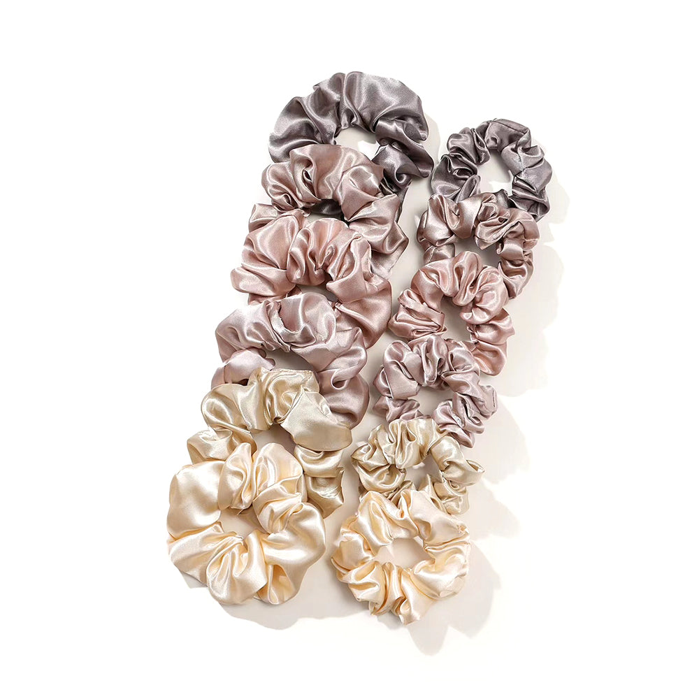 12Pcs Satin Scrunchies Soft Hair Ties Fashion Hair Bands Hair Accessories for Women Girls