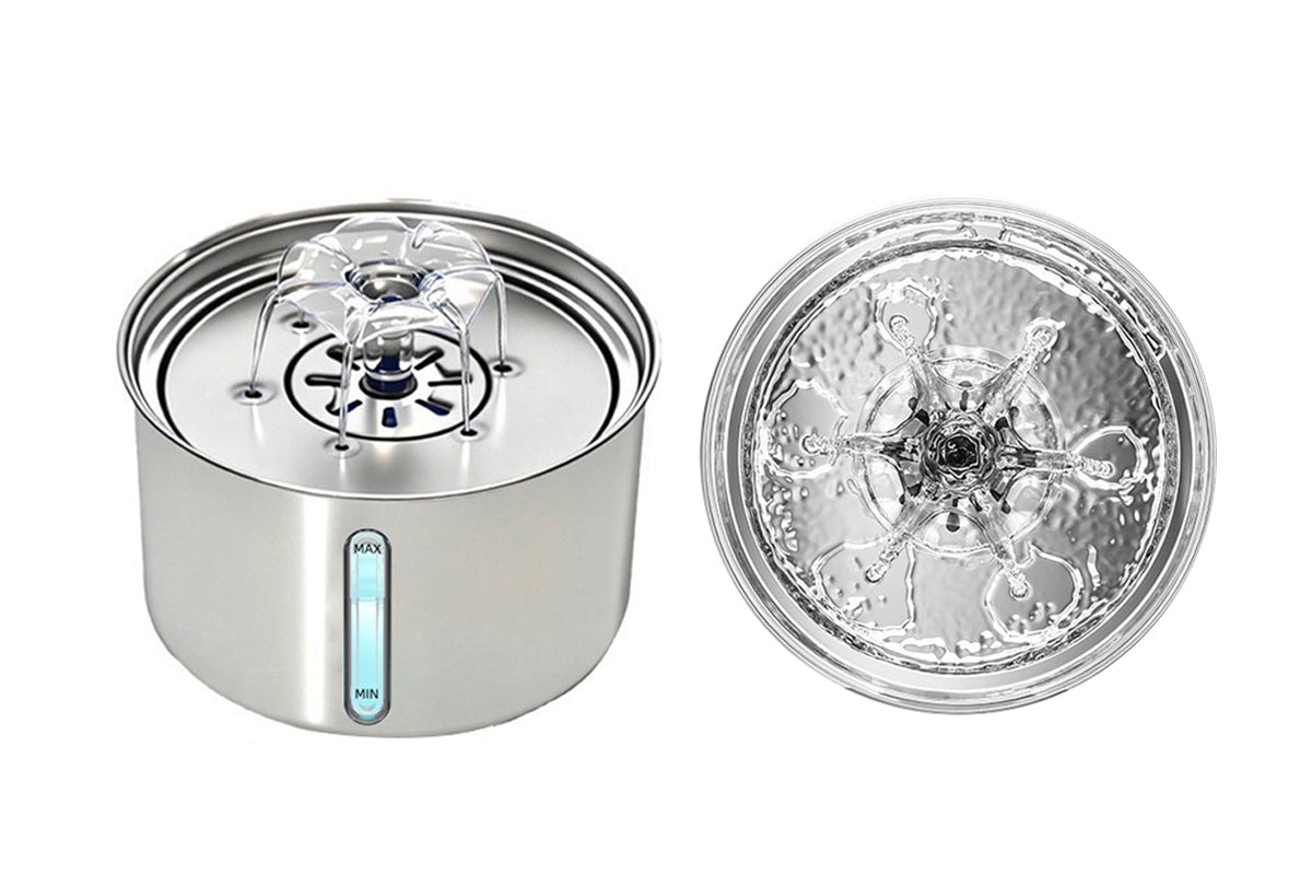 3L Stainless Steel Cat Water Fountain Automatic Electric Pet Drinking Dispenser