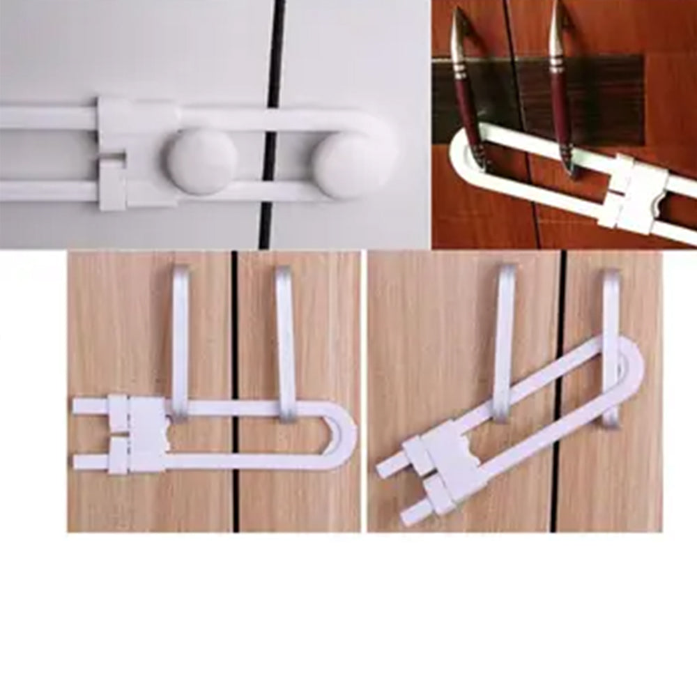 12Pcs U-Shaped Adjustable Sliding Lock for Cabinet