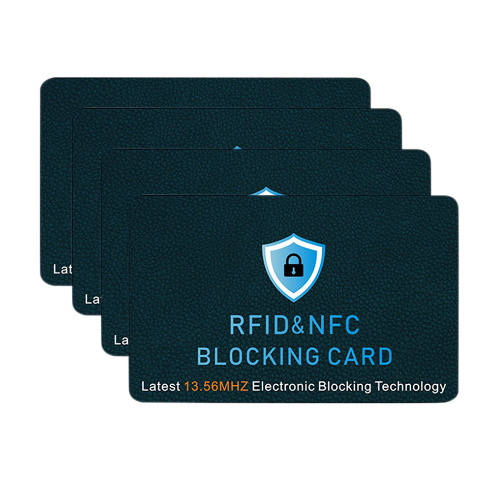4 Pack RFID Blocking Card NFC Anti Theft Cards Protection Wallet Passport Protector