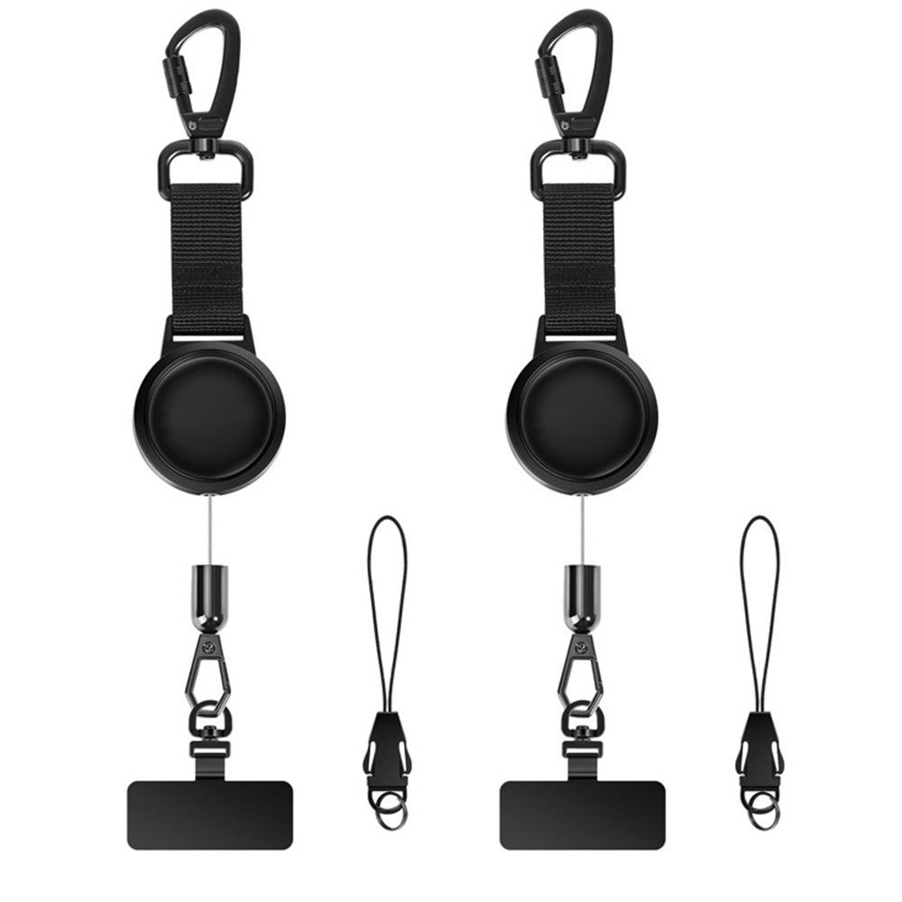2XRetractable Phone Holder Locking Carabiner 360 Degree Swivel for Sports