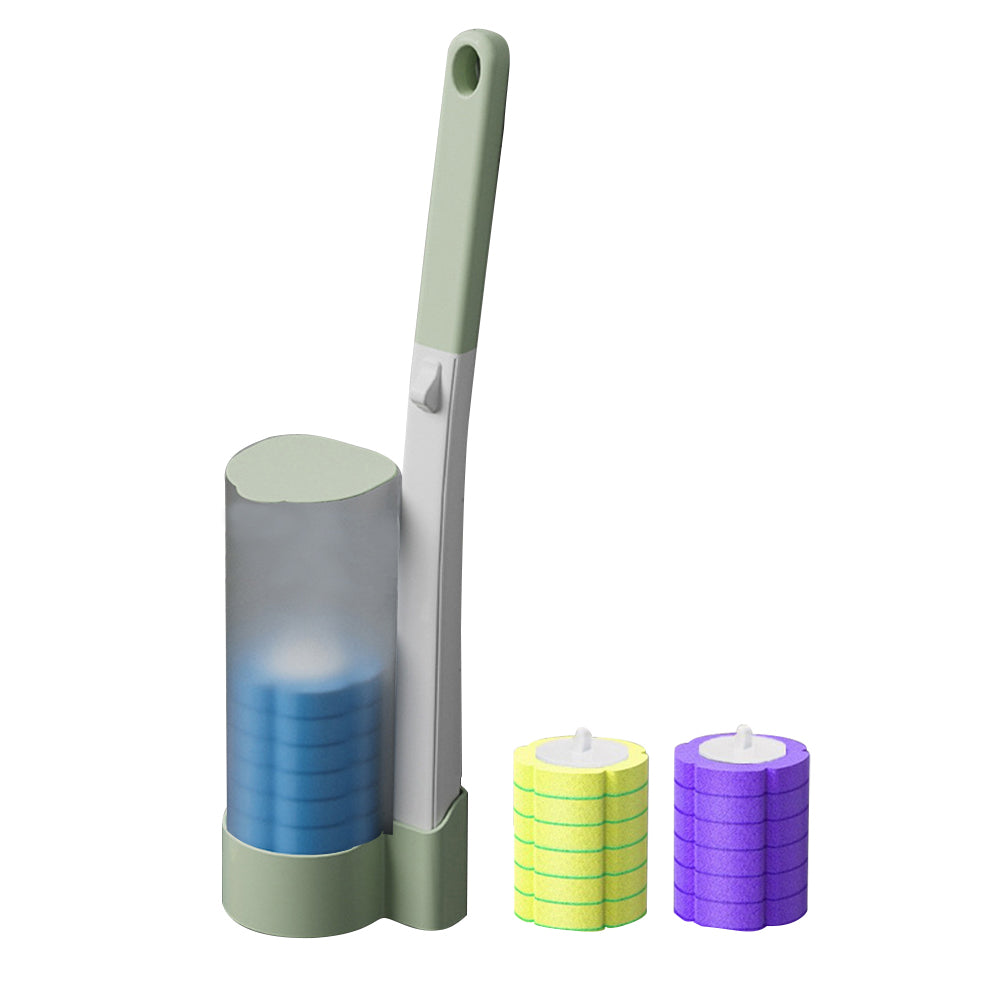 Disposable Toilet Brush Set with 18Pcs Replacement Brush Heads