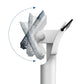 Double-sided Movable 2-in-1 Squeegee Mop with 5 Mop Cloth for Window Floor Cleaning