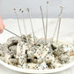 9PCS Stainless Steel Fruit Picks Reusable Metal Cocktail Appetizer Skewers