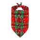 Snowflakes Christmas Dog Bandana Buffalo Plaid Pet Scarf Dog Triangle Bandana