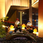 2Pcs Resin Garden Gnome Ornament Solar Light