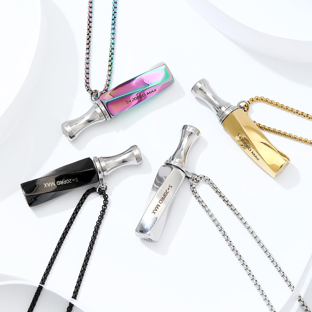 Breathlace Necklace Stainless Steel Breathing Pendant Necklace