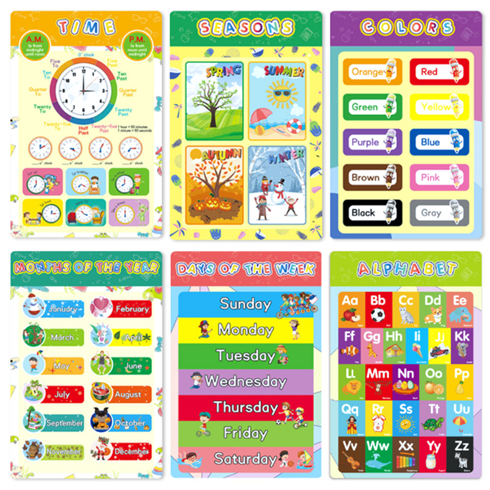 16Pcs Educational Preschool Posters for Classroom And Kindergarten