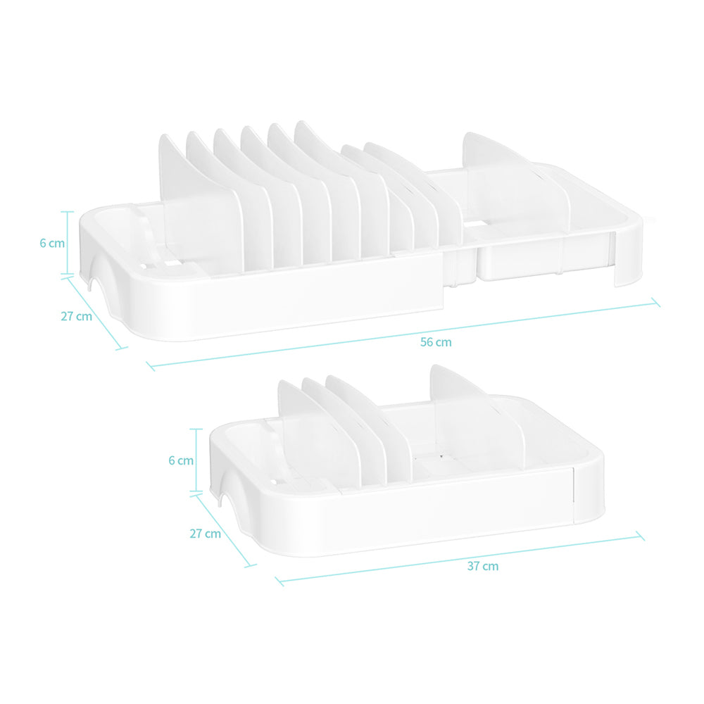Expandable Food Container Lid Organizer with Adjustable Dividers