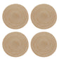 Round Braided Placemats Set of 4 Washable Place Mats for Dining Tables