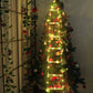 Christmas Decor LED Ladder Light Climbing Santa Claus Outdoor Light with 8 Modes