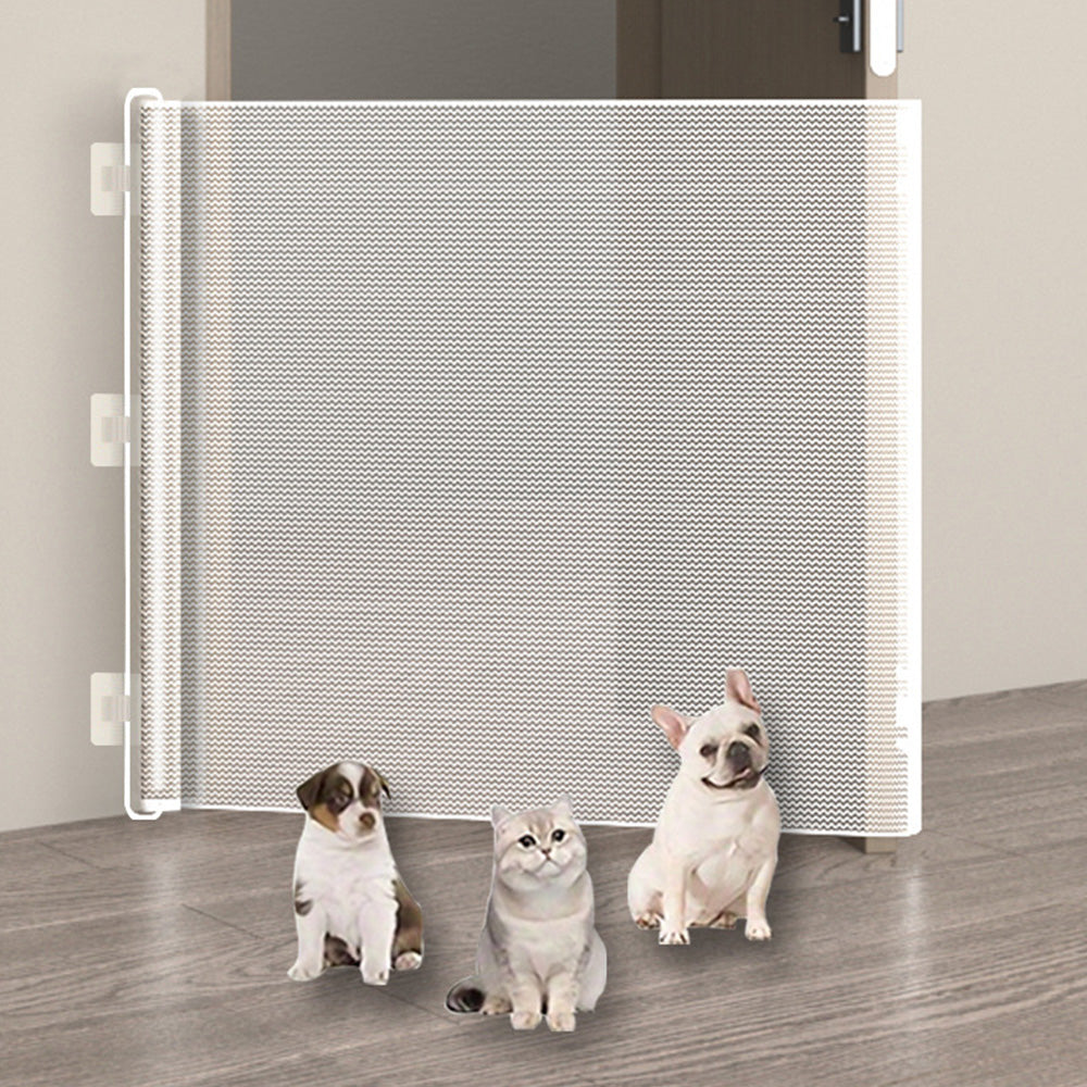 Retractable Dog Gate for Outdoor Staris Hallways Doorways No Drill