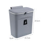 9L Kitchen Wall-Mounted Trash Can with Sliding Lid Seamless Sticker