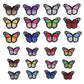 Butterfly Embroidery Patches Iron on Sew on Colorful Butterfly Patches for Clothes Bags Hats