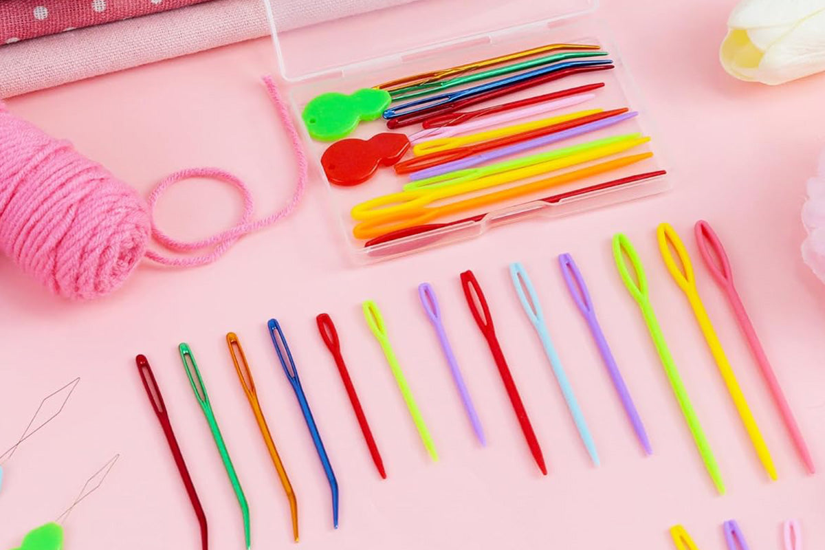 19 Pcs Yarn Needles Set Assorted Yarn Needles Bent Tapestry Needle Weaving Needle Darning Needles