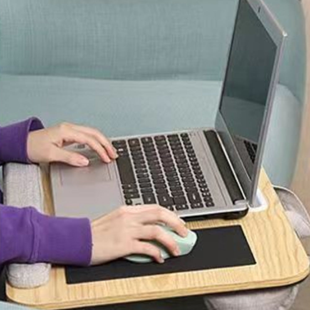 Lap Desk Laptop Stand with Tablet Phone Holder for Home Bed Sof