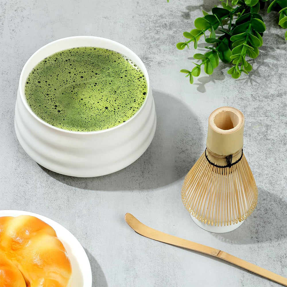 4Pcs Traditional Matcha Tea Set Bowl Whisk Scoop Accessories