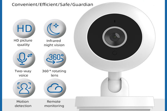Total Coverage Security Camera with Night Vision, Two-Way Audio and Dual Storage