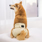 Female Dog Diaper Wrap Sanitary Pant with Hole Reusable Physiological Underpants-Khaki