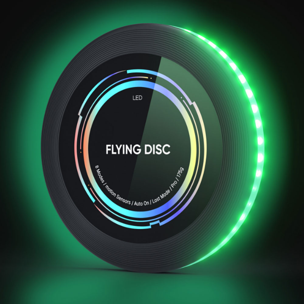 Rechargeable Light Up Flying Disc With 50 LED For Outdoor Game Beach Sport
