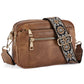 Small PU Crossbody Bag for Women Color-Block Shoulder Bag