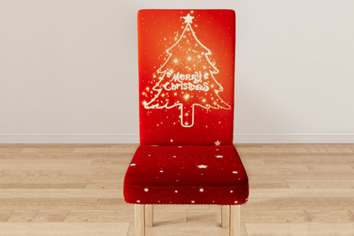 Christmas Chair Cover Slipcover for Dining Chairs for Christmas Parties and Holiday Decor