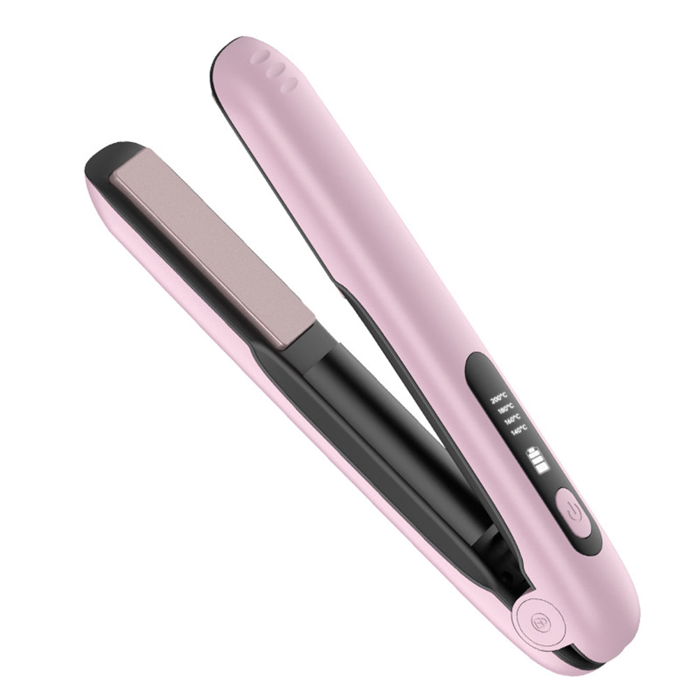 2 in 1 Portable Hair Straightener and Curler Cordless USB Mini Hair  Flat Iron