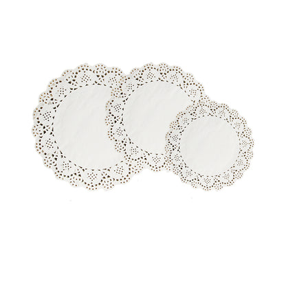 3Pcs Round Hollow Lace Paper Doilies