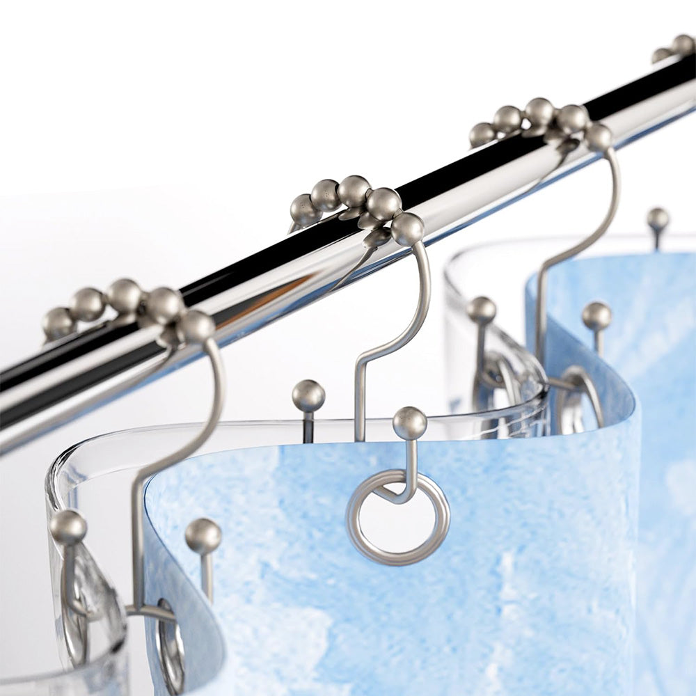 12Pcs Shower Curtain Hooks Rings Double Glide Shower Hooks Rings