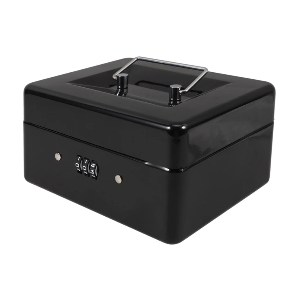 Lockable Cash Box Deposit Petty Cash Money Box with Code Lock Security Safe