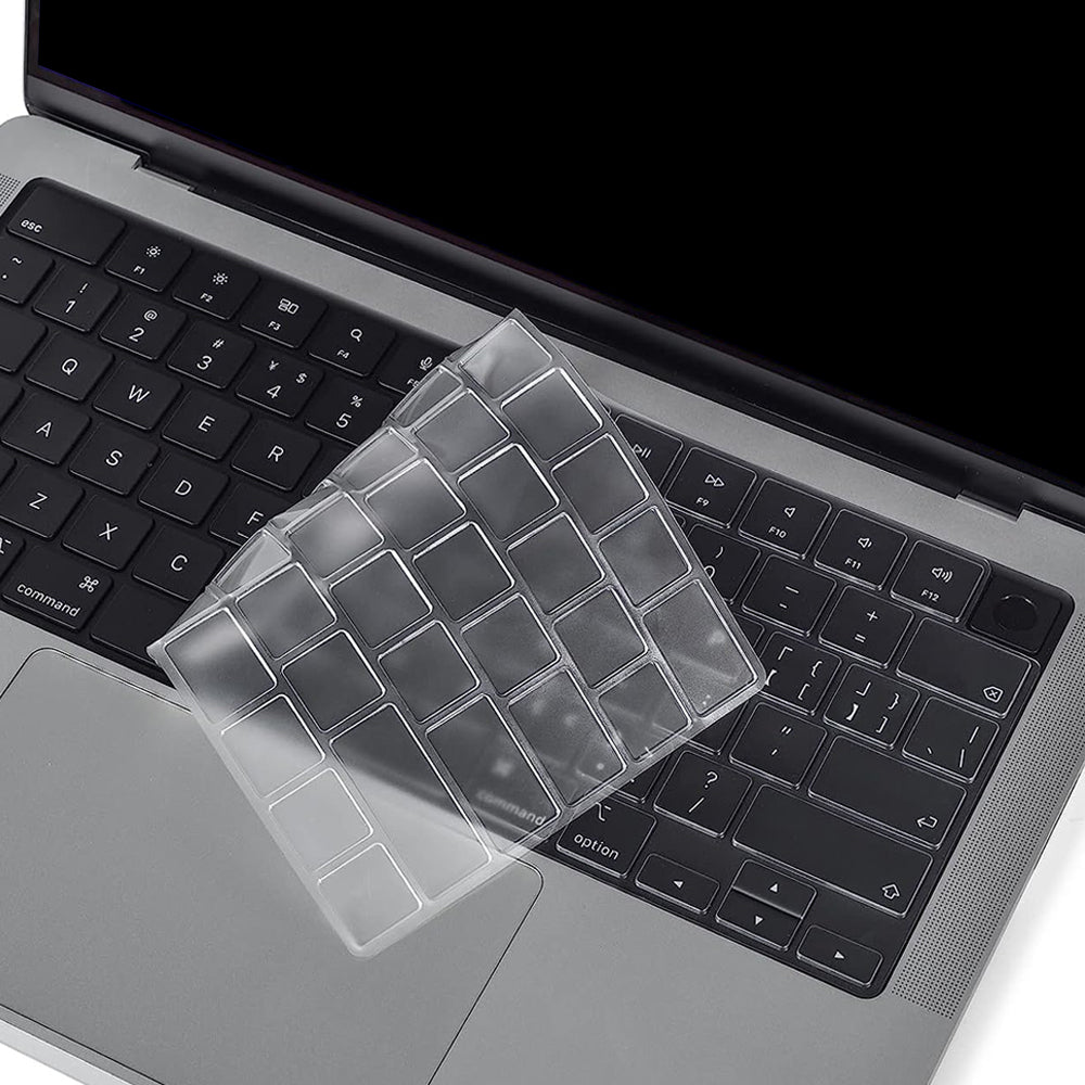 Clear Plastic Laptop Shell with Silicone Keyboard Cover for Apple Macbook Pro 14 A2442 A2779 A2992 A2918