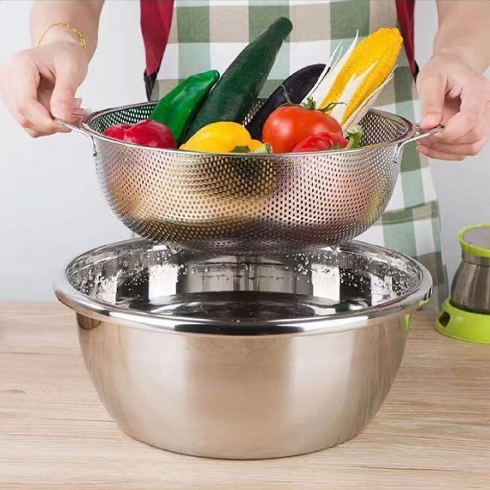 Stainless Steel Fine Mesh Strainer Colander for Rice Vegetables Fruit