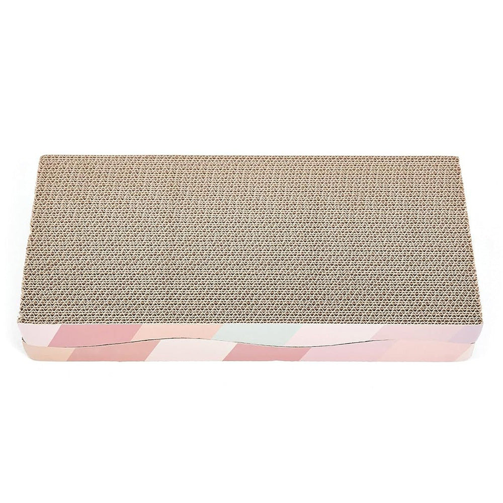 2 Pack Wave Cat Scratcher Cardboard Dual-Side Reversible for Furniture Protection