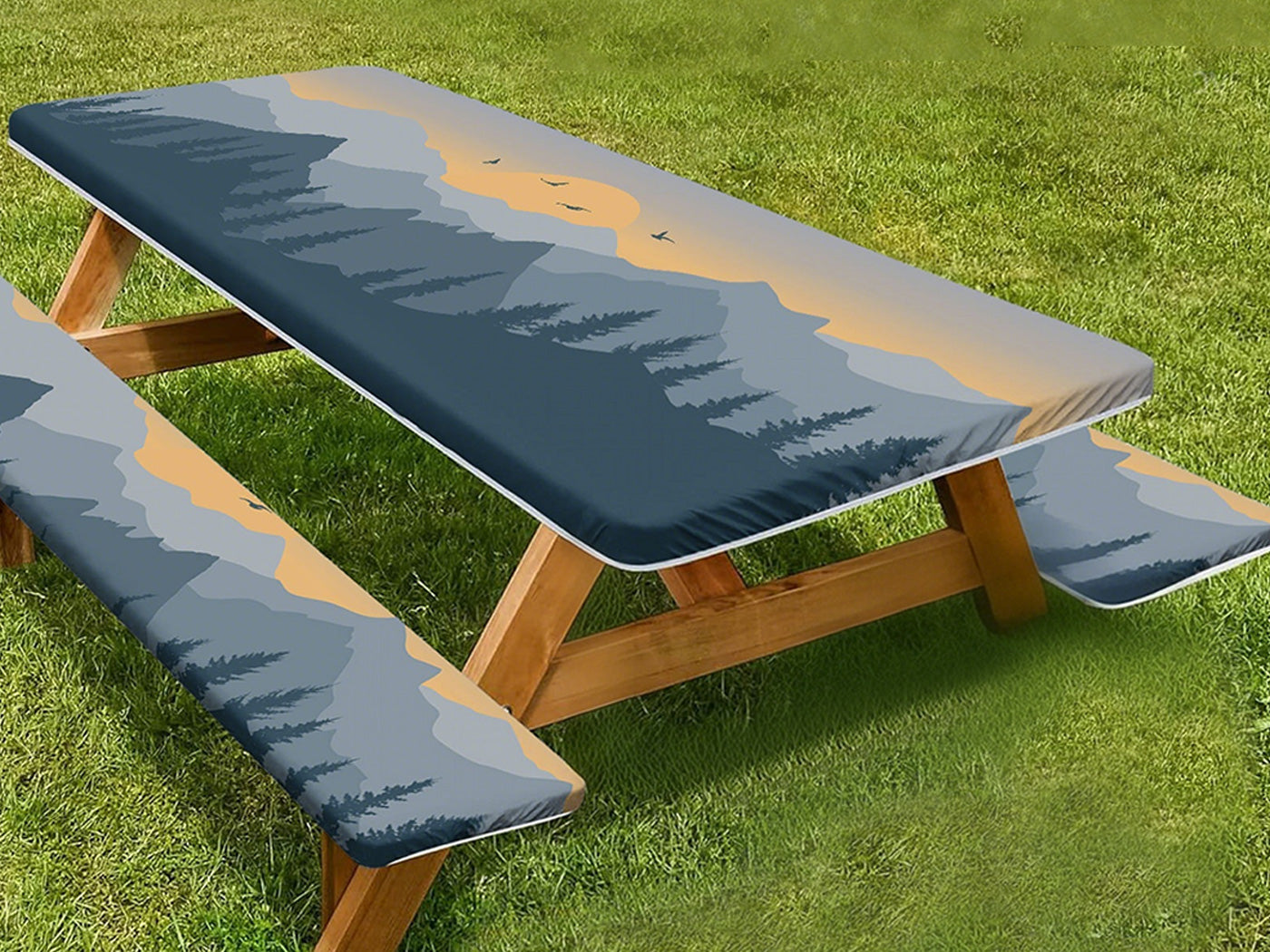 Picnic Table Cover with Bench Covers Camping Tablecloth Camping Essentials